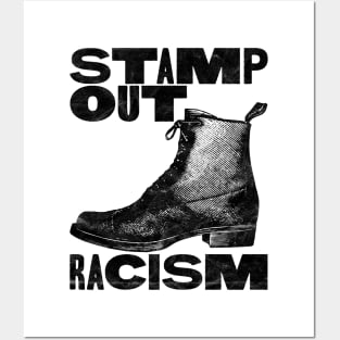 Stamp Out Racism / Stop Racism / Black Print Version Posters and Art